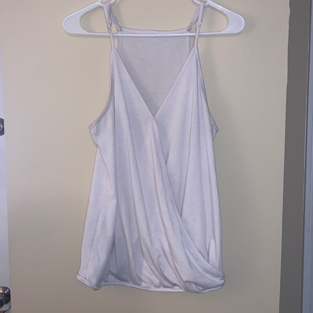 Deep V Neck Wrap Spaghetti Strap Tank Top